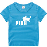 Children Pokemon Pikachu T Shirt Summer Short Sleeve T-shirt Cotton Leisure Sports