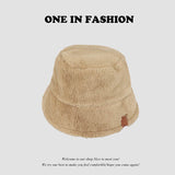 Leopard Fur Hat Retro Fisherman Hat