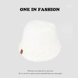 Leopard Fur Hat Retro Fisherman Hat