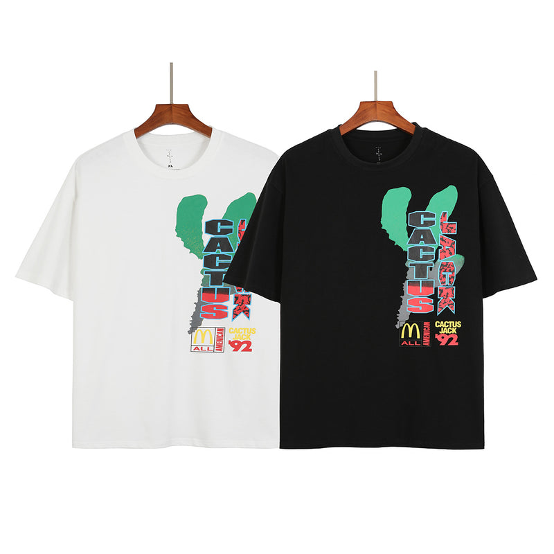 Cactus Jack McDonalds Shirt Travis Scott Cactus Jack Short Sleeve Loose T-shirt Casual