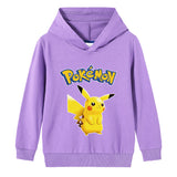 Children Pokemon Pikachu Hoodie Cotton Hooded Sweater