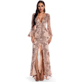 Homecoming Dresses Tight Sexy Retro Long Sleeve Sequins Dress