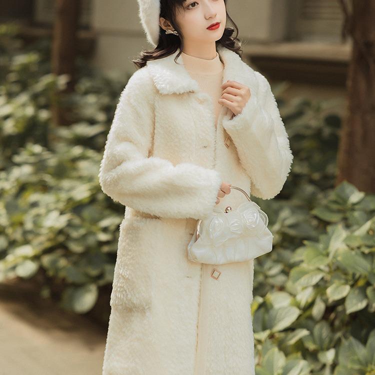 Lamb Wool Coat Autumn and Winter Coat Cottagecore Academia Fashion Dresses