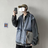 Men Denim Jacket Men's Loose Retro Jacket