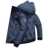 Moose Knuckle Style Down Jacket Short Warm Hooded White Duck Down Casual Jacket