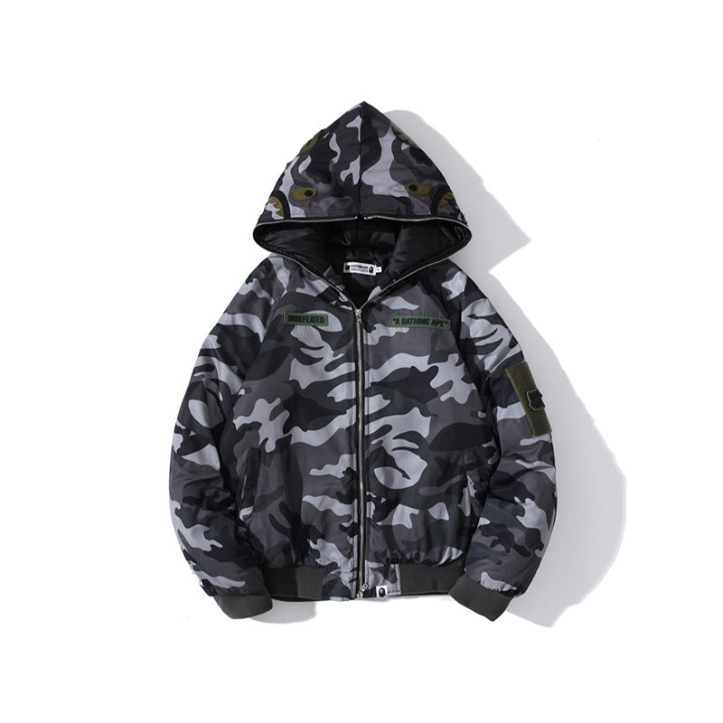 Bape Military Hoodie Fall Winter Men Casual Hooded
