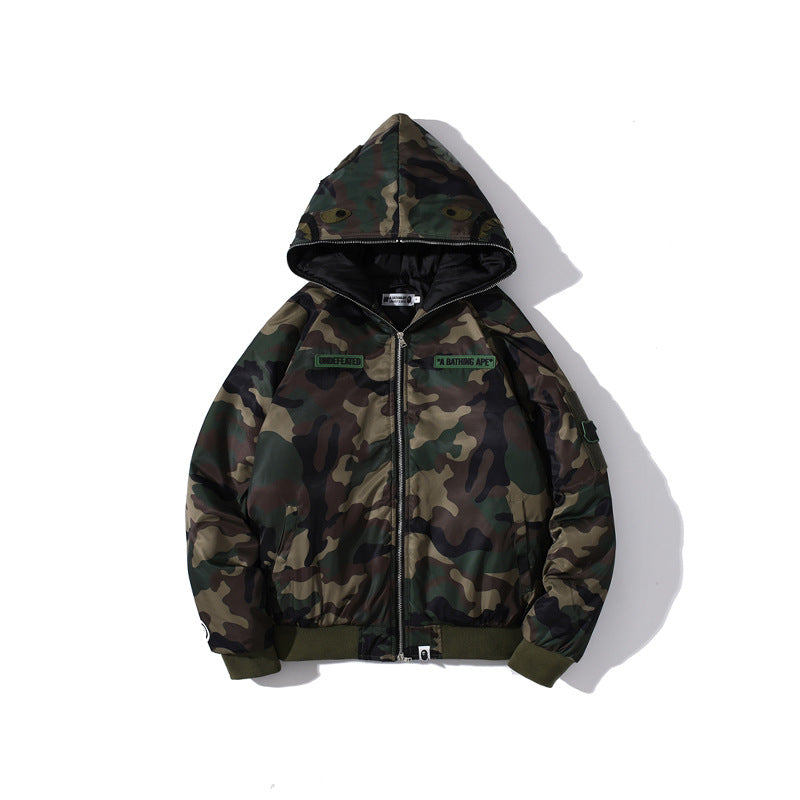 Bape Military Hoodie Fall Winter Men Casual Hooded