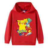 Children Pokemon Pikachu Hoodie Cotton Hooded Sweater Neutral