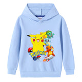 Children Pokemon Pikachu Hoodie Cotton Hooded Sweater Neutral