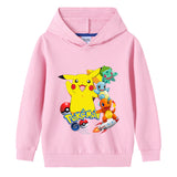 Children Pokemon Pikachu Hoodie Cotton Hooded Sweater Neutral
