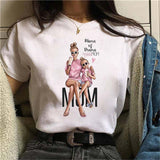 Oversized 90s T Shirt Summer Fashion Pretty Girl Printed Sleeve T-Shirt