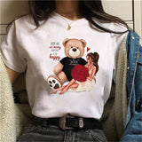 Oversized 90s T Shirt Summer Fashion Pretty Girl Printed Sleeve T-Shirt