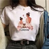 Oversized 90s T Shirt Summer Fashion Pretty Girl Printed Sleeve T-Shirt