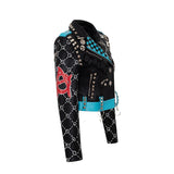 Women Leather Jacket Biker Motorcycle Coat Women's Leather Top Short Leather Jacket Women's Winter Leather Jacket