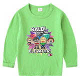 Fgteev Children's Cotton T-shirt Round Neck Base Long Sleeve Shirt