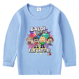 Fgteev Children's Cotton T-shirt Round Neck Base Long Sleeve Shirt