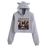 Friends Joey Hoodie Cat Ears Cropped Women's Hat