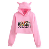 Friends Joey Hoodie Cat Ears Cropped Women's Hat