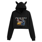 Friends Joey Hoodie Cat Ears Cropped Women's Hat