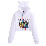 Friends Joey Hoodie Fashion Cat Women's Short Hoodie