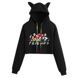 Friends Joey Hoodie Fashion Cat Women's Short Hoodie