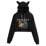 Friends Joey Hoodie Fashion Cat Women's Short Hoodie