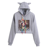 Friends Joey Hoodie Fashion Cat Women's Short Hoodie
