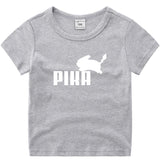Children Pokemon Pikachu T Shirt Summer Short Sleeve T-shirt Cotton Leisure Sports