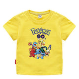 Children Pokemon Pikachu T Shirt Summer Clothing Short Sleeve T-shirt Cotton Leisure Sports