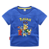 Children Pokemon Pikachu T Shirt Summer Clothing Short Sleeve T-shirt Cotton Leisure Sports