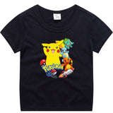 Children Pokemon Pikachu T Shirt Children's Summer Short Sleeve Casual Sports