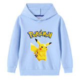 Children Pokemon Pikachu Hoodie Cotton Hooded Sweater