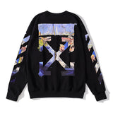 Arrow Graffiti Sweater Autumn and Winter Loose Round Neck Bottoming Shirt sweatshirt