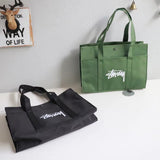 Stussy Handbag Embroidered Crossbody Shoulder Bag Handheld Canvas