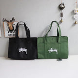 Stussy Handbag Embroidered Crossbody Shoulder Bag Handheld Canvas