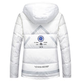 Moose Knuckle Style Down Jacket Short Warm Hooded White Duck Down Casual Jacket