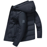 Moose Knuckle Style Down Jacket Short Warm Hooded White Duck Down Casual Jacket