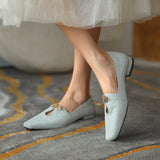 Flat Dress Sandals Low Heel Square Toe Casual Sandals