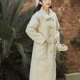 Lamb Wool Coat Autumn and Winter Coat Cottagecore Academia Fashion Dresses