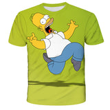 Homer Simpson Shirt Summer Printed Loose Men's and Women's Short Sleeve