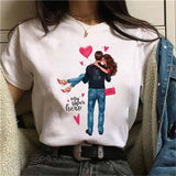 Oversized 90s T Shirt Summer Fashion Pretty Girl Printed Sleeve T-Shirt