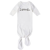 Knotted Baby Gown Long Sleeve Pullover Spring and Summer Jumpsuit Sleeping Bag