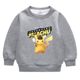 Children Pokemon Pikachu Hoodie Brushed Hoody Thicken Coat Cashmere