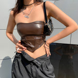 Music Festivals Rave Outfits Girls Tops Autumn and Winter Women's Clothing Fashion Backless Sexy Slim Fit