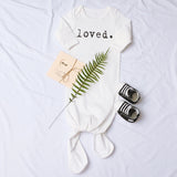 Knotted Baby Gown Long Sleeve Pullover Spring and Summer Jumpsuit Sleeping Bag