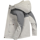 Moose Knuckle Style Down Jacket Short Warm Hooded White Duck Down Casual Jacket