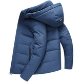 Moose Knuckle Style Down Jacket Short Warm Hooded White Duck Down Casual Jacket
