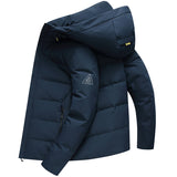 Moose Knuckle Style Down Jacket Short Warm Hooded White Duck Down Casual Jacket