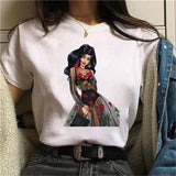 Oversized 90s T Shirt Summer Fashion Pretty Girl Printed Sleeve T-Shirt