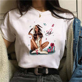 Oversized 90s T Shirt Summer Fashion Pretty Girl Printed Sleeve T-Shirt